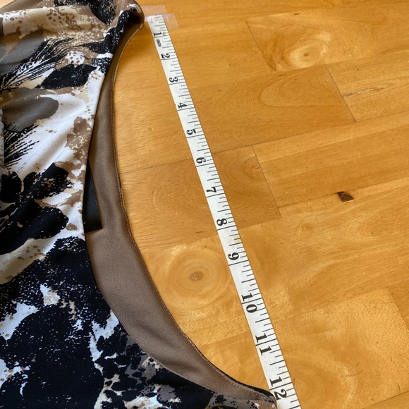 Connected Apparel Cap Sleeve Mock Wrap Dress gray leaf - Picture 9 of 16